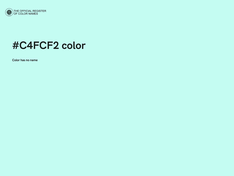 #C4FCF2 color image