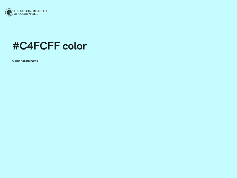 #C4FCFF color image