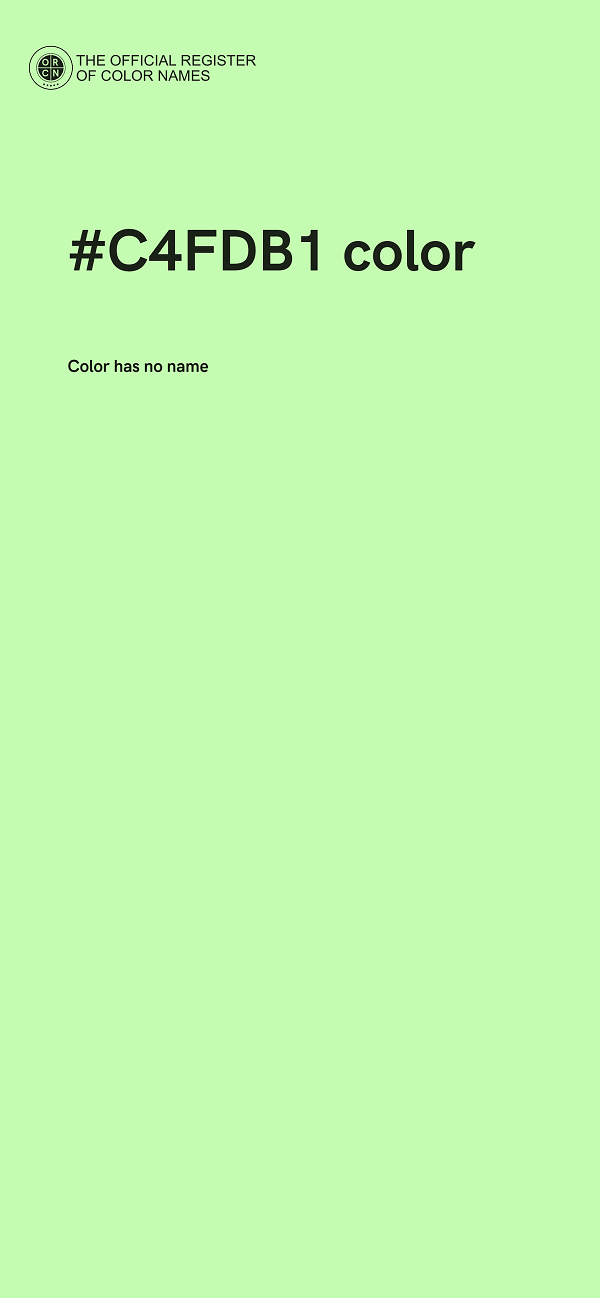 #C4FDB1 color image
