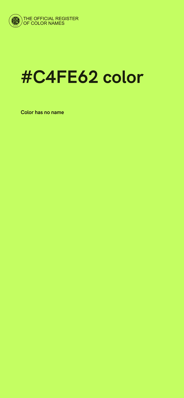 #C4FE62 color image