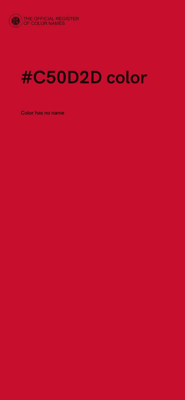 #C50D2D color image