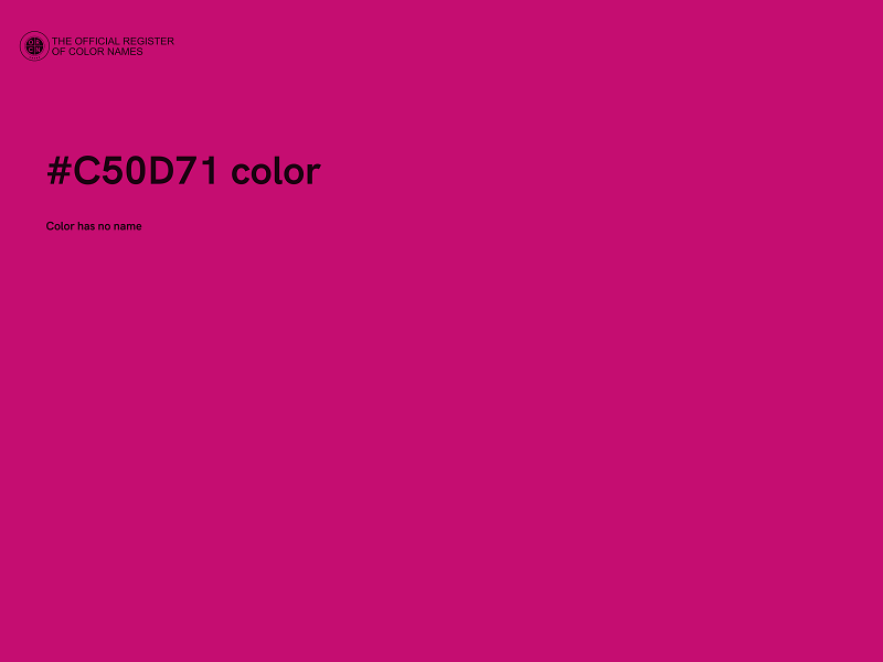 #C50D71 color image