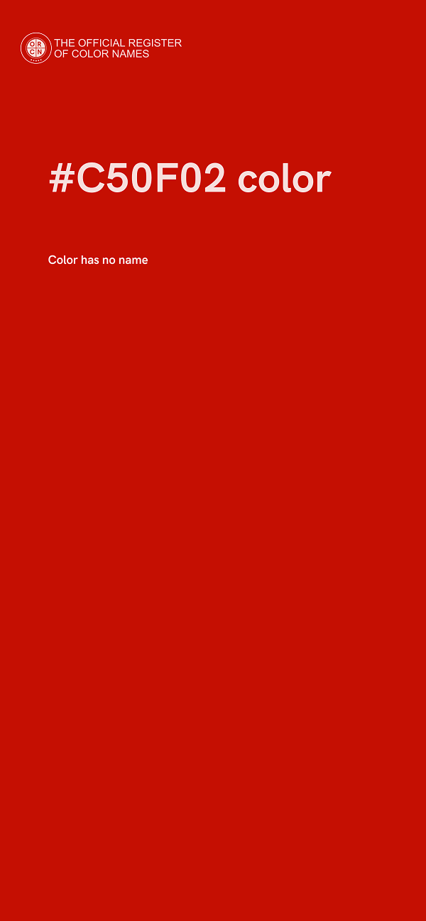 #C50F02 color image