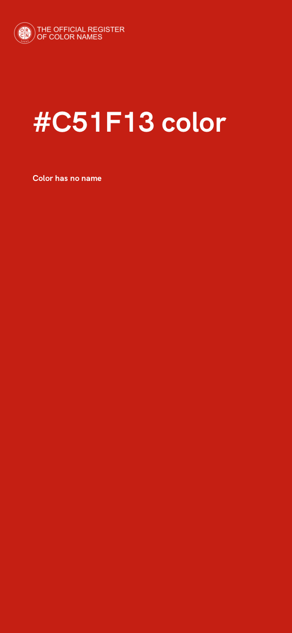 #C51F13 color image