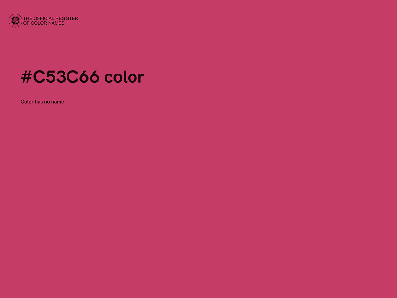 #C53C66 color image