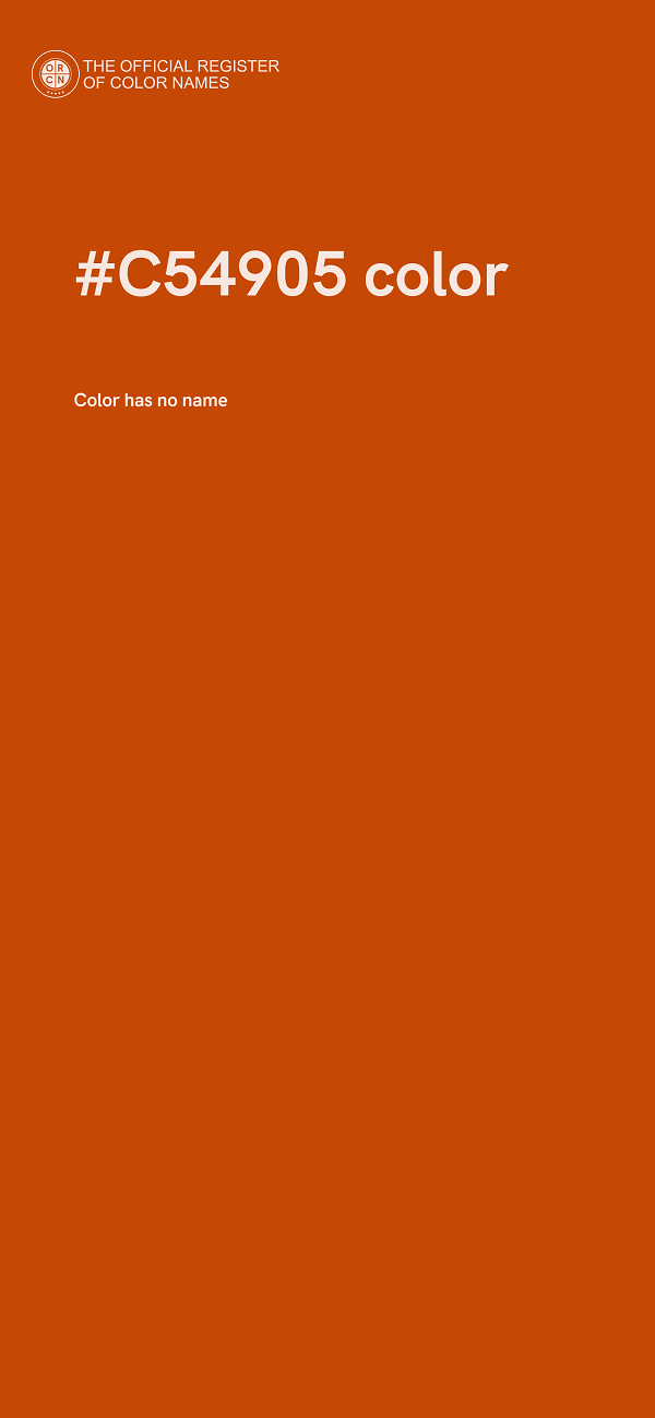 #C54905 color image