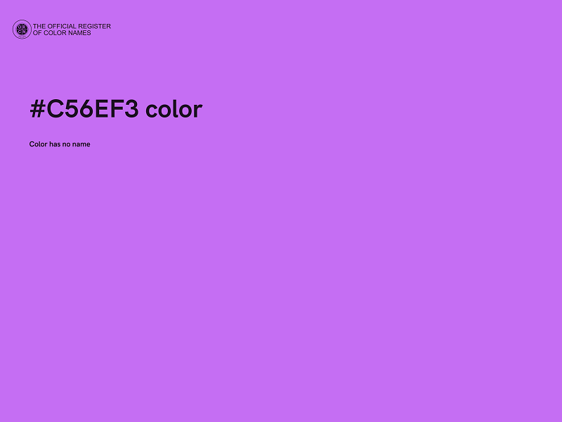 #C56EF3 color image