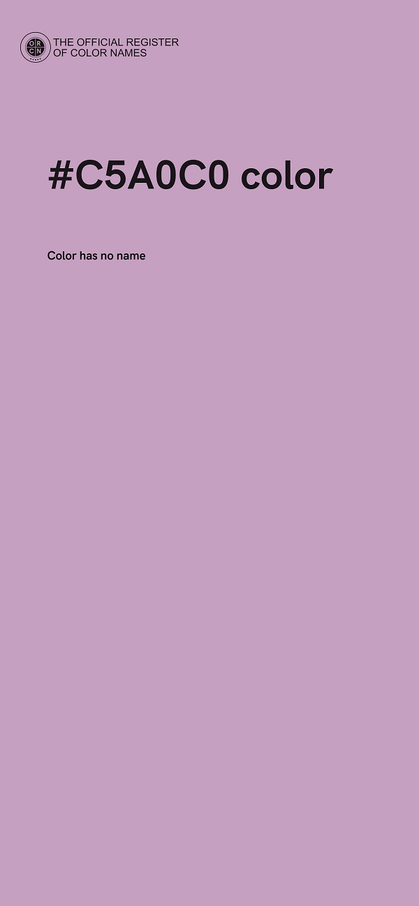 #C5A0C0 color image