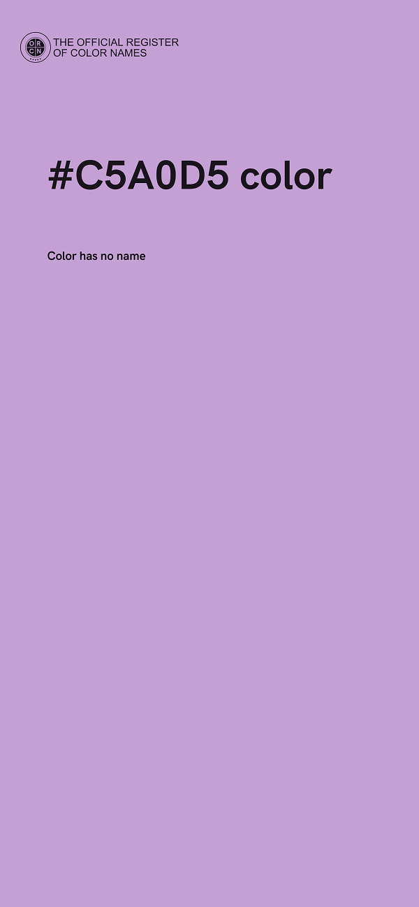 #C5A0D5 color image