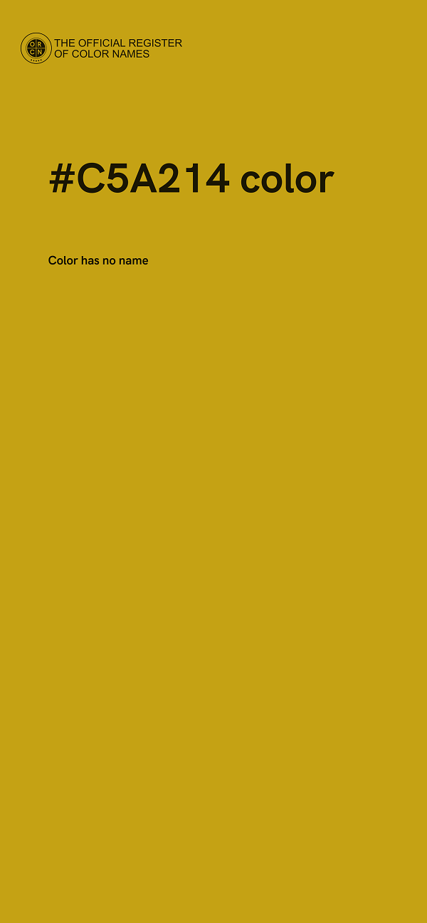 #C5A214 color image