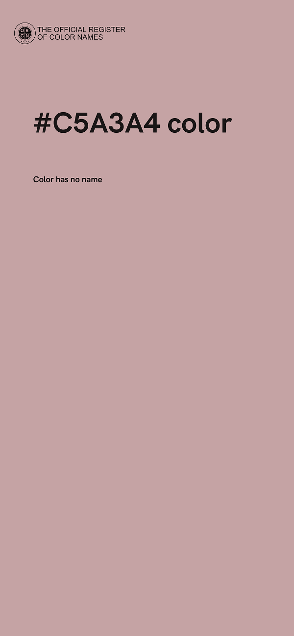 #C5A3A4 color image