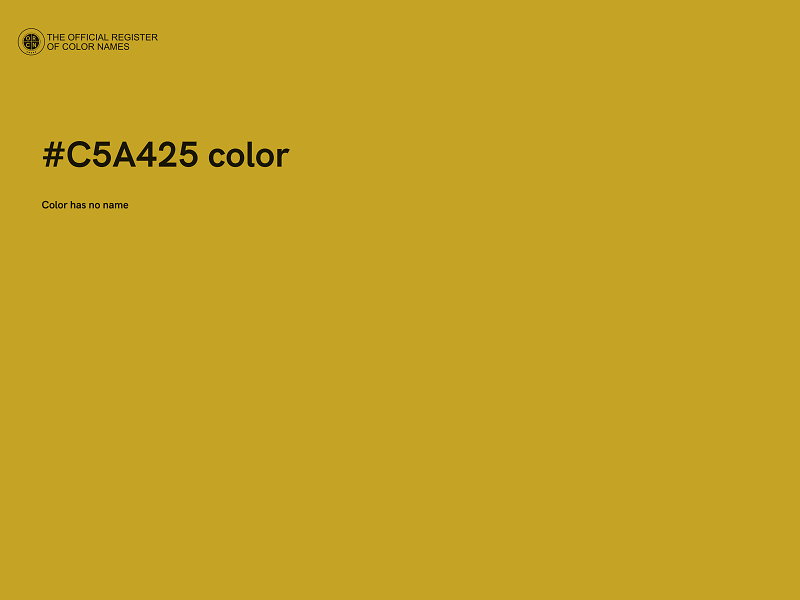 #C5A425 color image