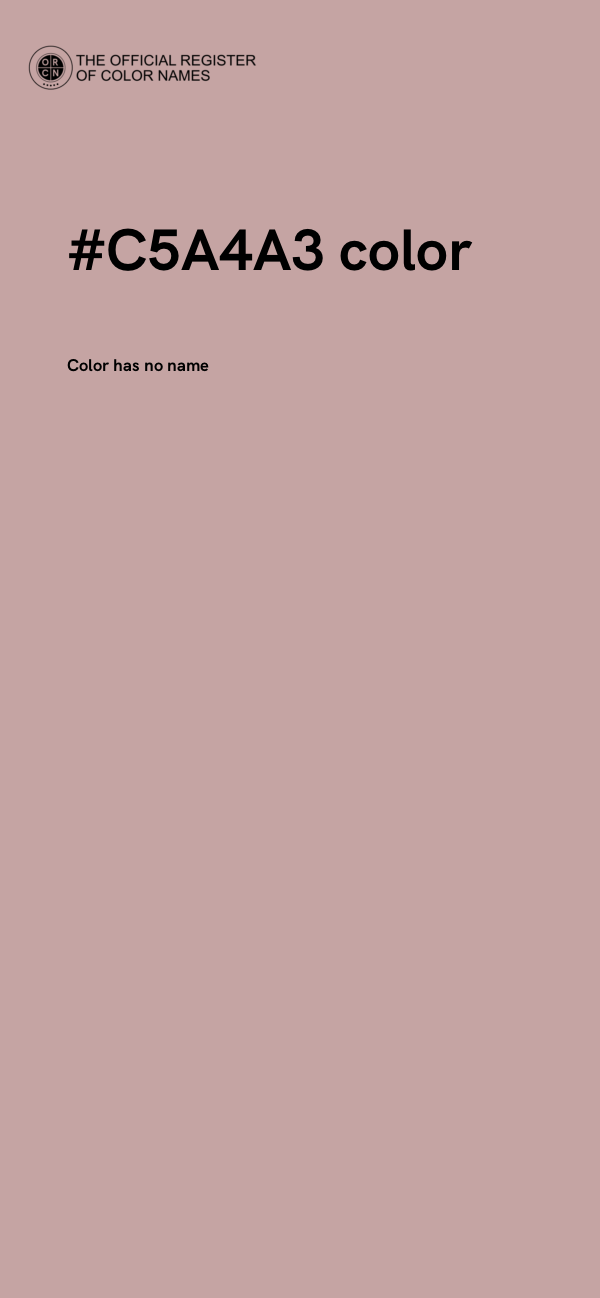 #C5A4A3 color image