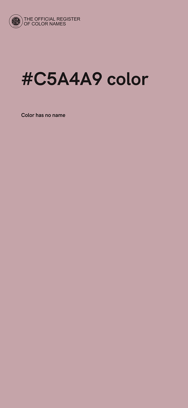 #C5A4A9 color image