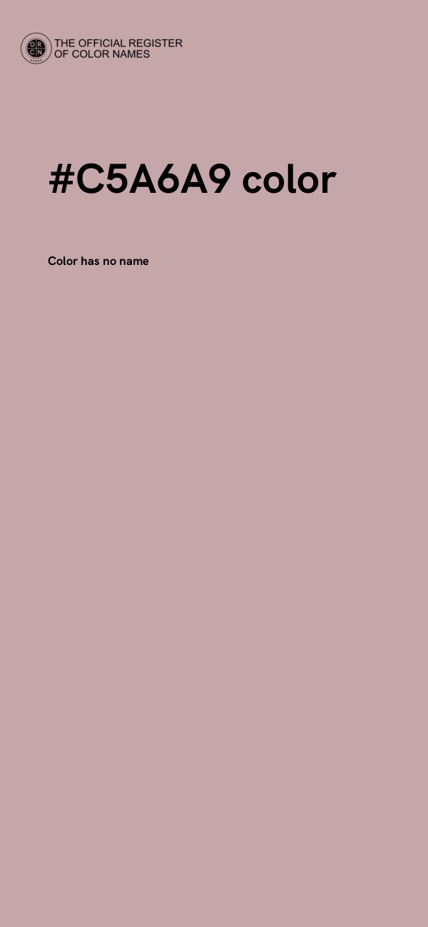 #C5A6A9 color image