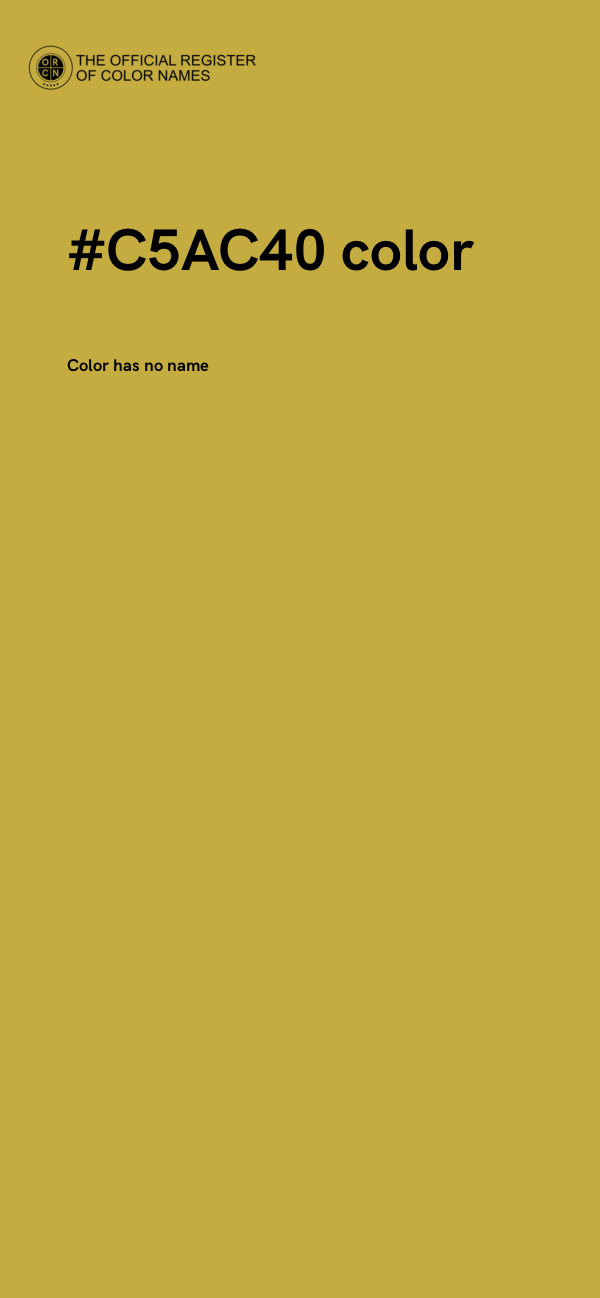 #C5AC40 color image