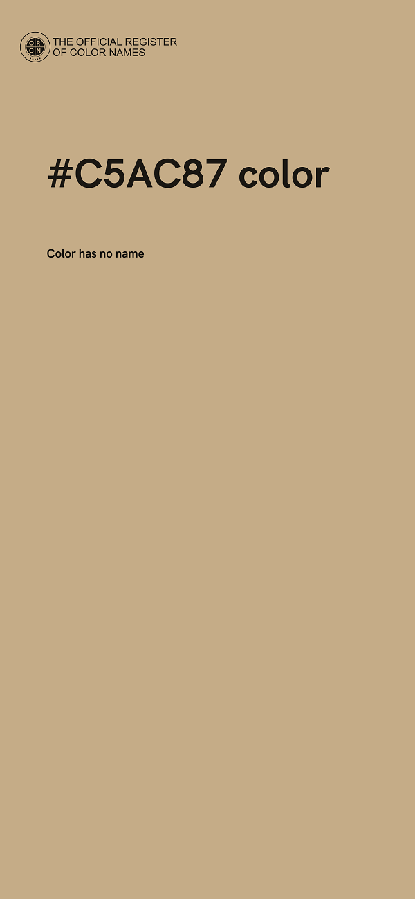 #C5AC87 color image