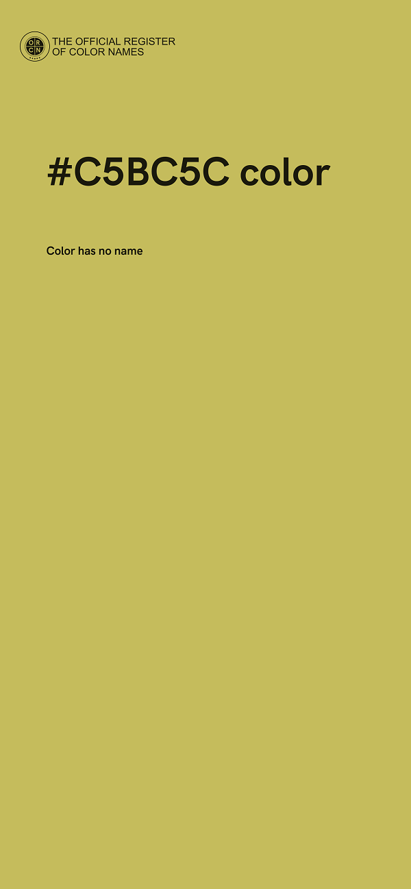 #C5BC5C color image