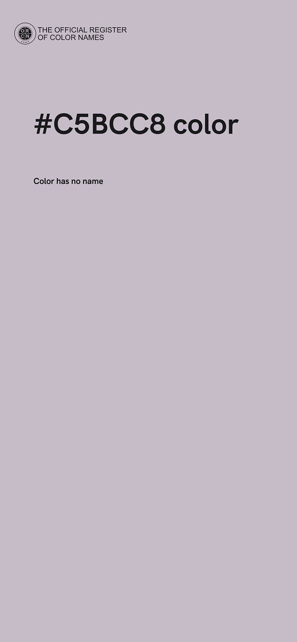 #C5BCC8 color image