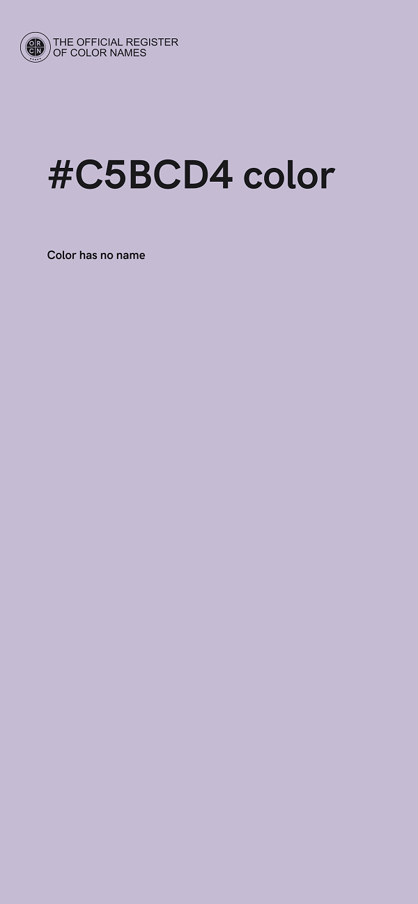 #C5BCD4 color image