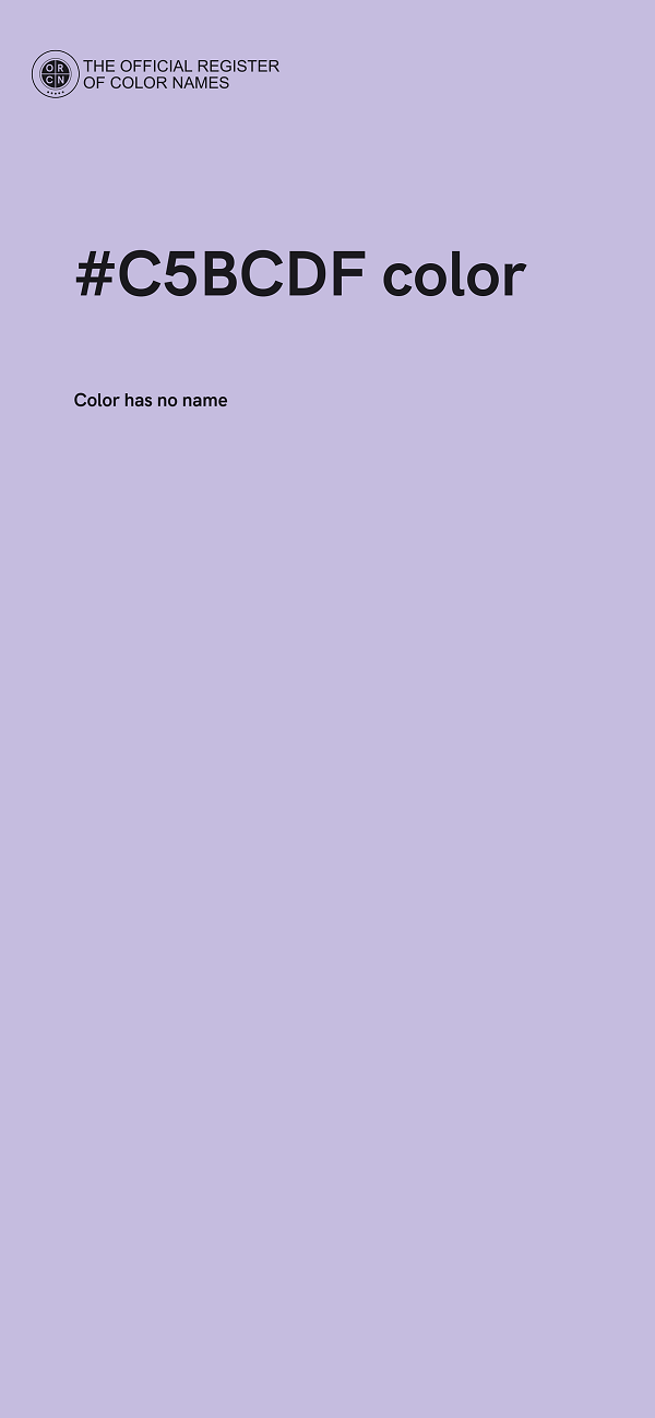 #C5BCDF color image