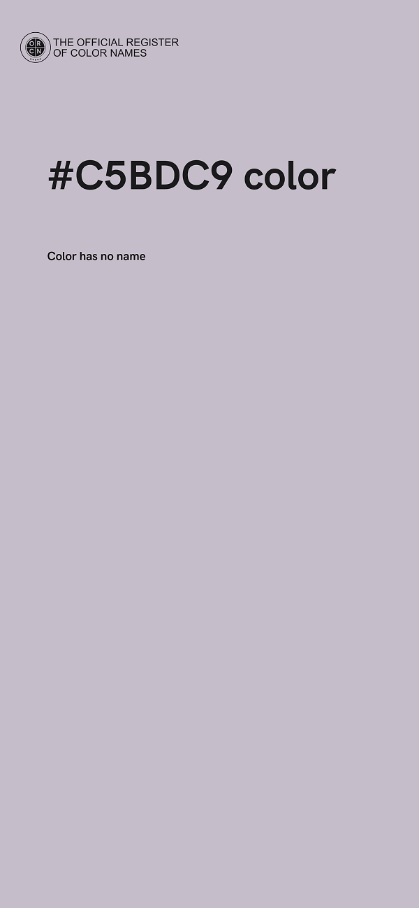 #C5BDC9 color image