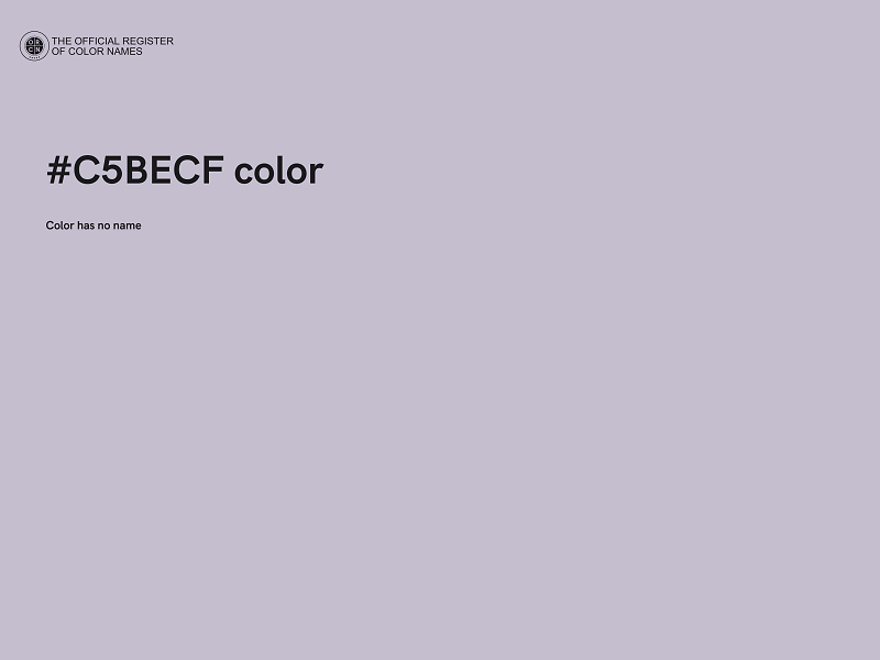 #C5BECF color image