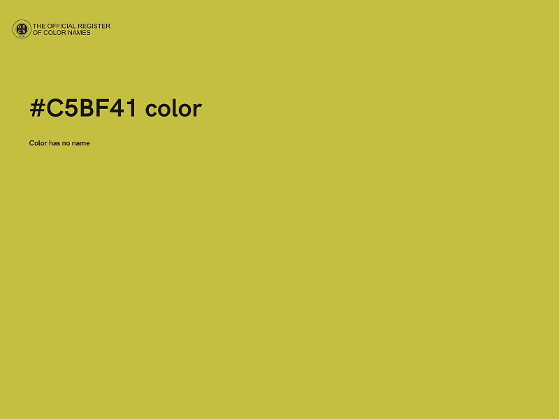 #C5BF41 color image
