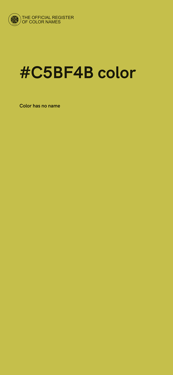 #C5BF4B color image