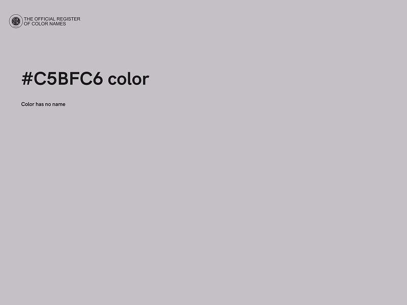 #C5BFC6 color image