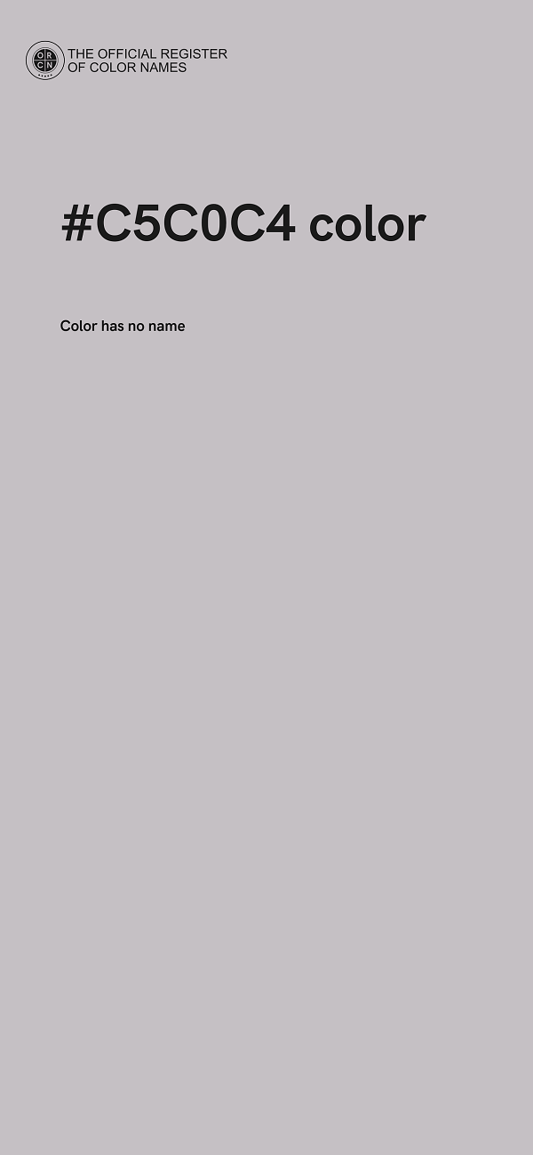 #C5C0C4 color image