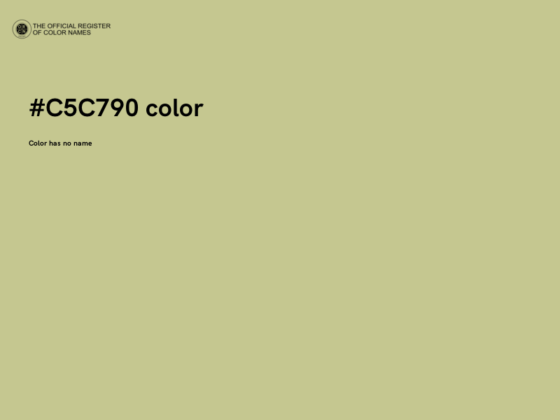 #C5C790 color image