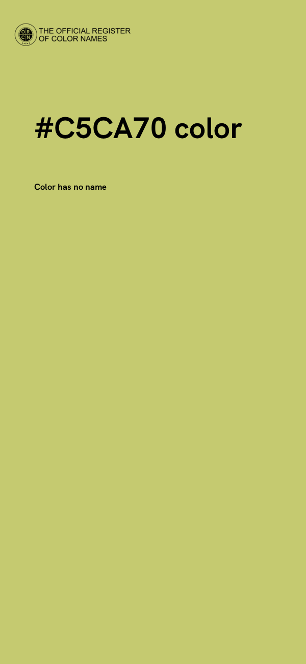 #C5CA70 color image