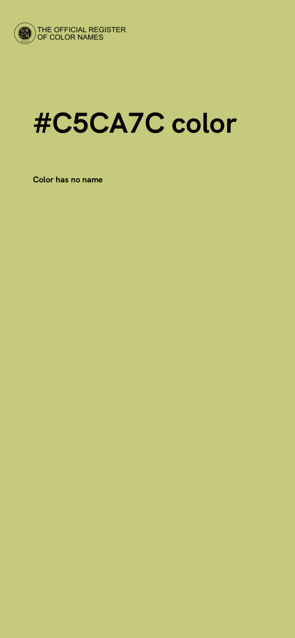 #C5CA7C color image