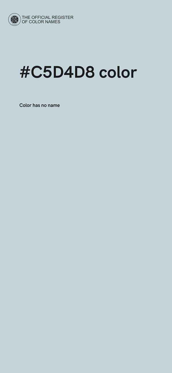 #C5D4D8 color image