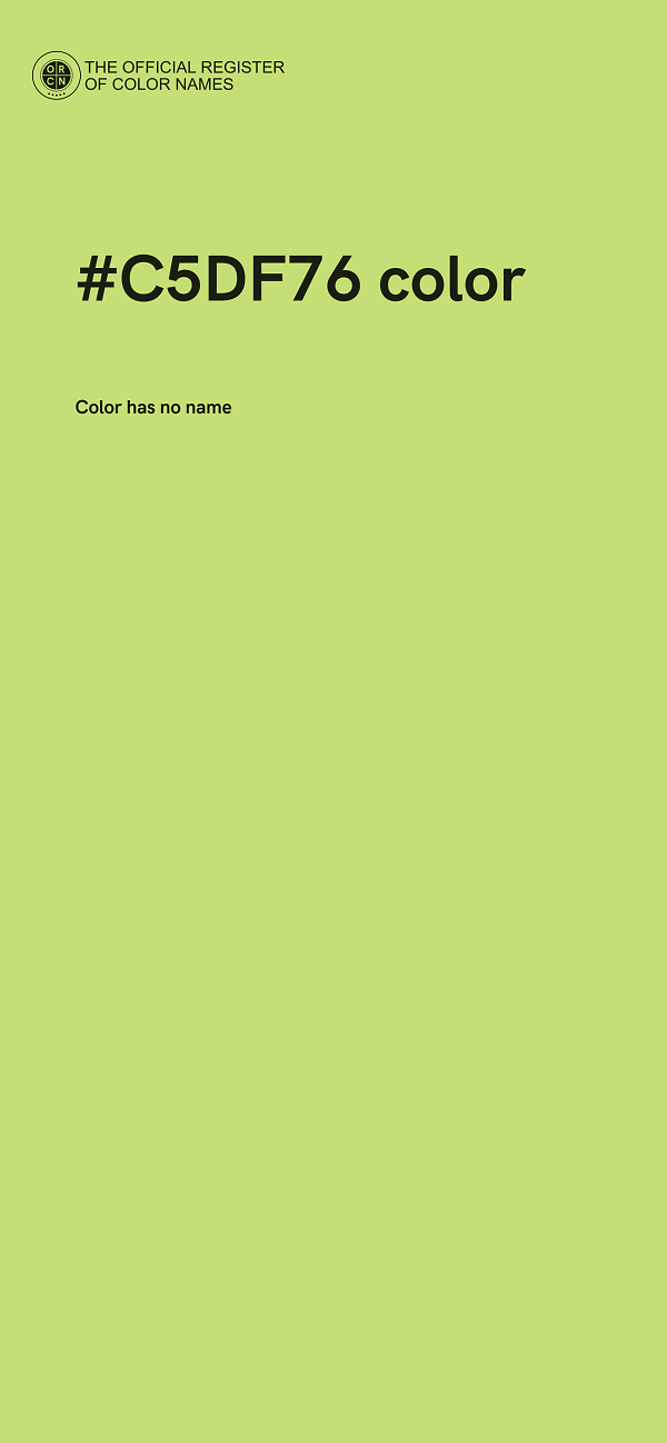 #C5DF76 color image