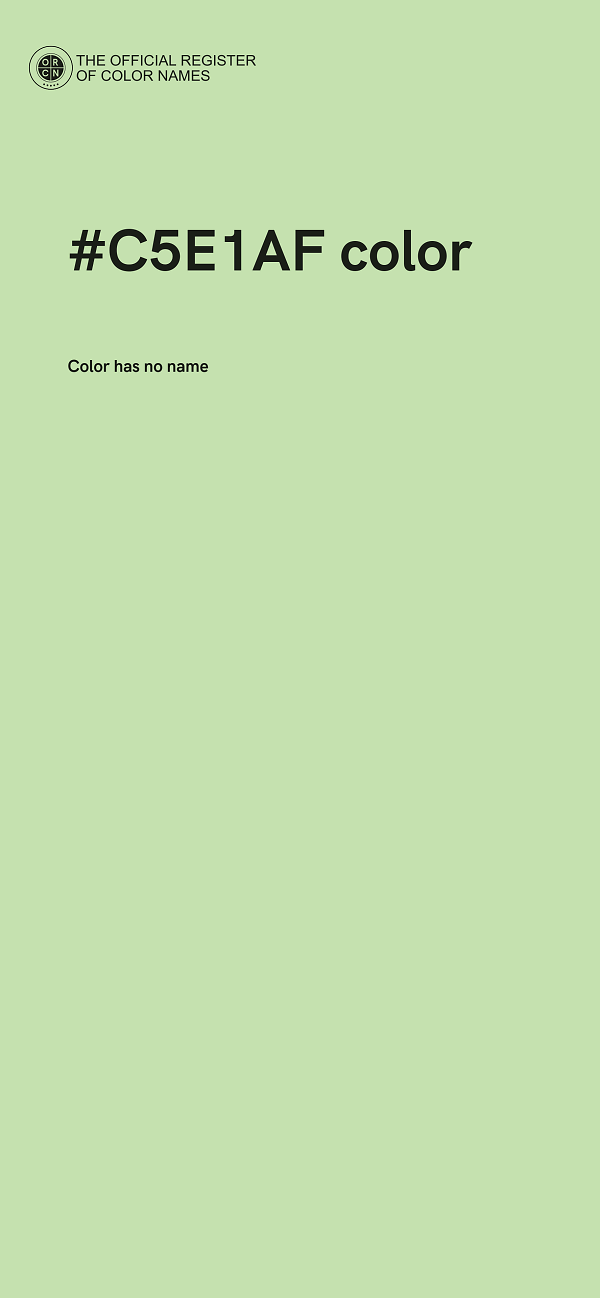 #C5E1AF color image