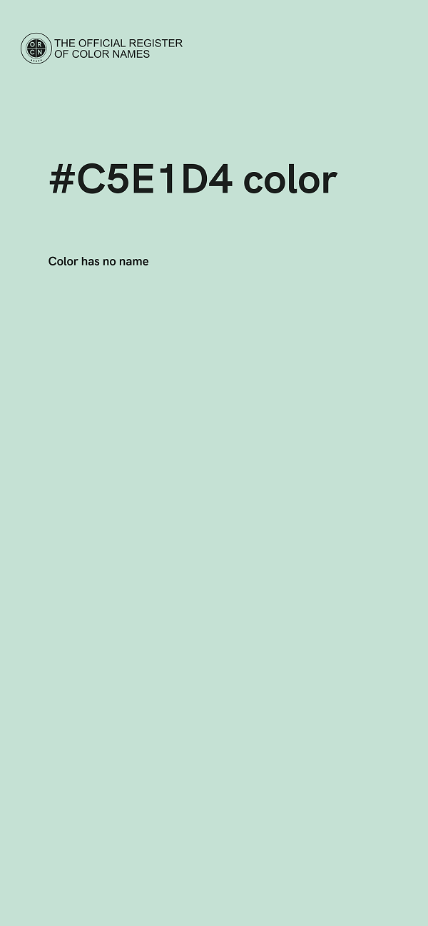 #C5E1D4 color image