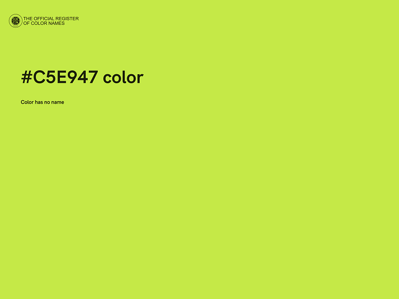 #C5E947 color image