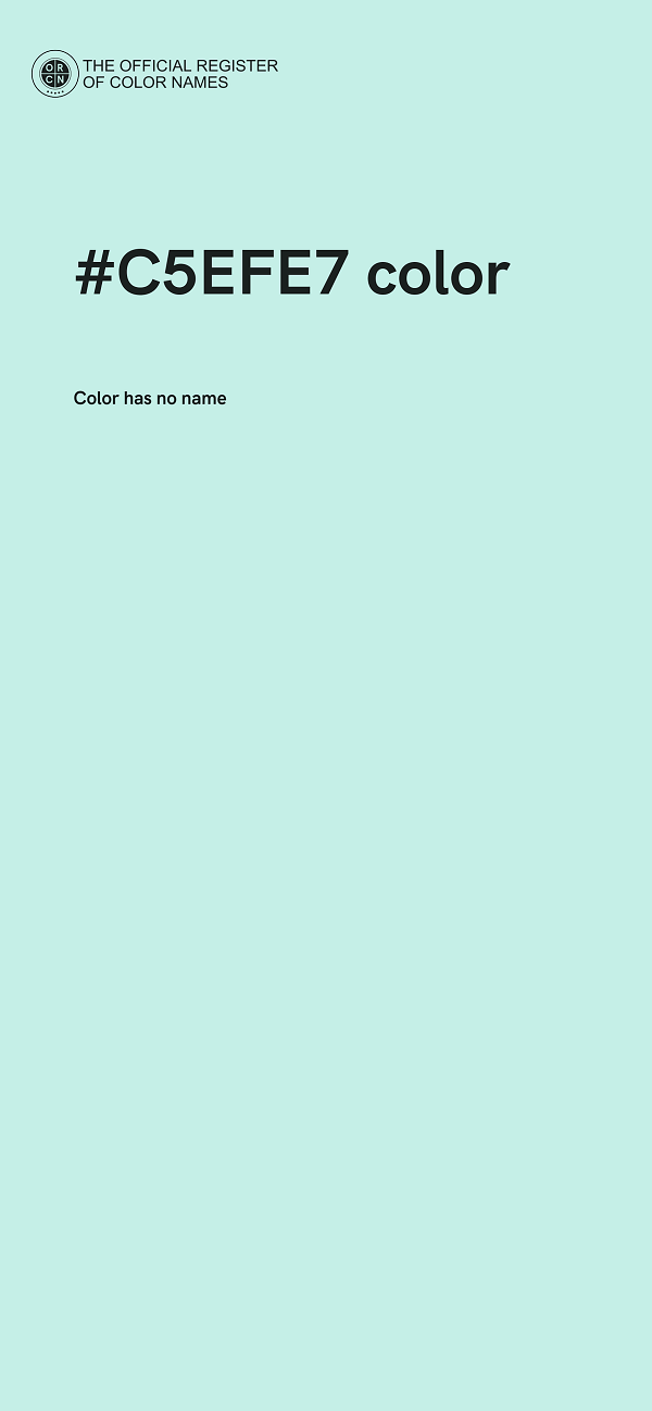 #C5EFE7 color image