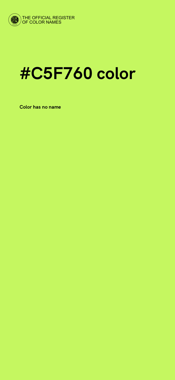 #C5F760 color image