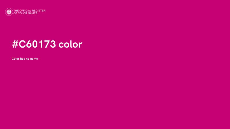 #C60173 color image