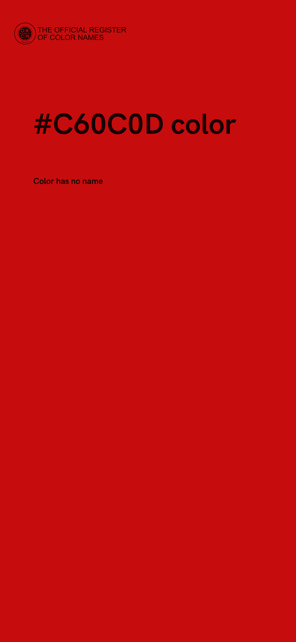 #C60C0D color image