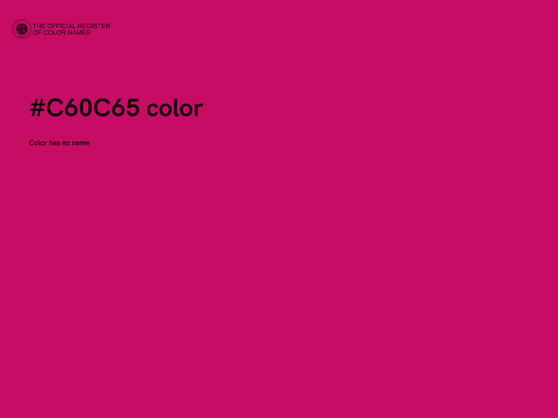 #C60C65 color image