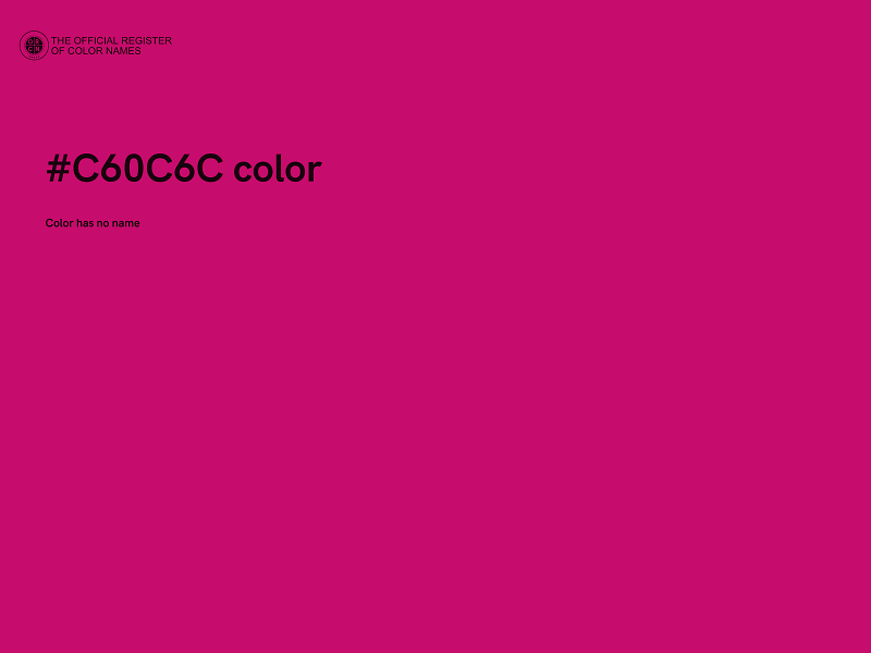 #C60C6C color image