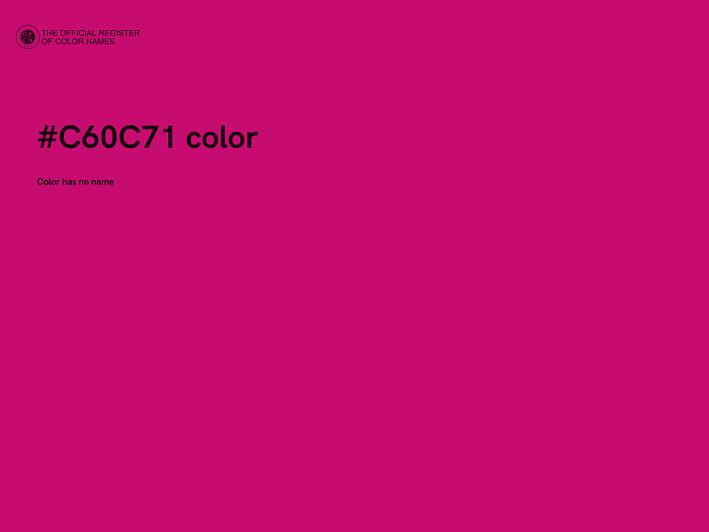 #C60C71 color image