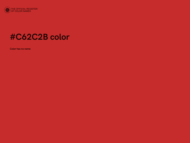#C62C2B color image