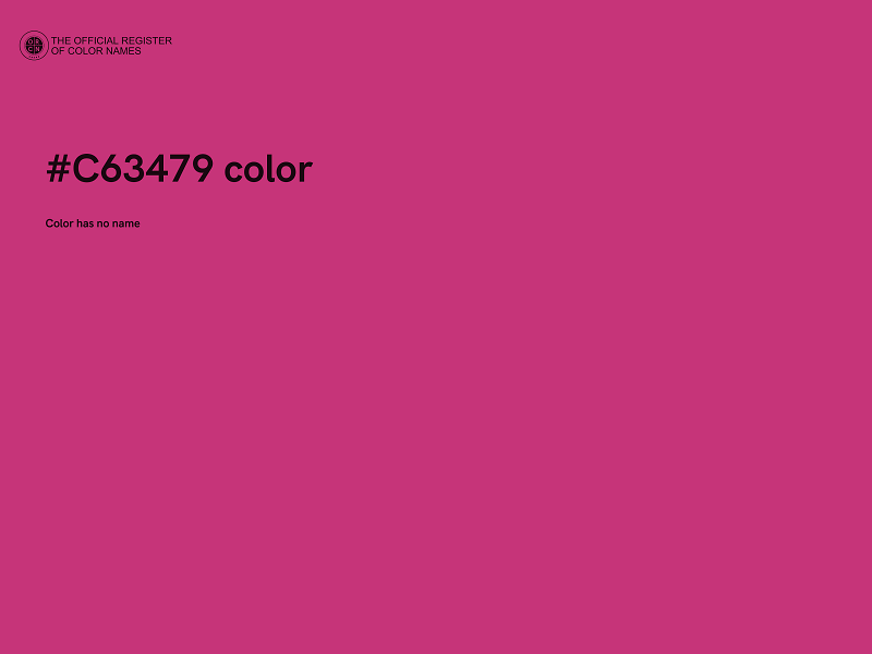 #C63479 color image