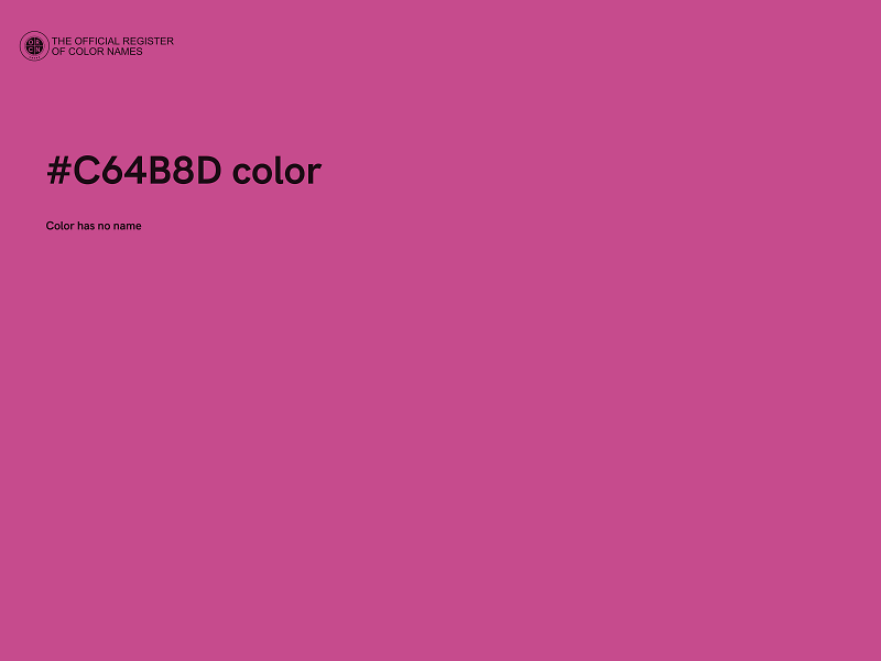 #C64B8D color image