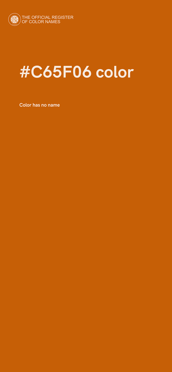 #C65F06 color image